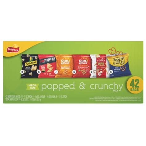 Fritolay® Popped And Crunch Snack Variety Pack 34 Ct 025 Oz Food