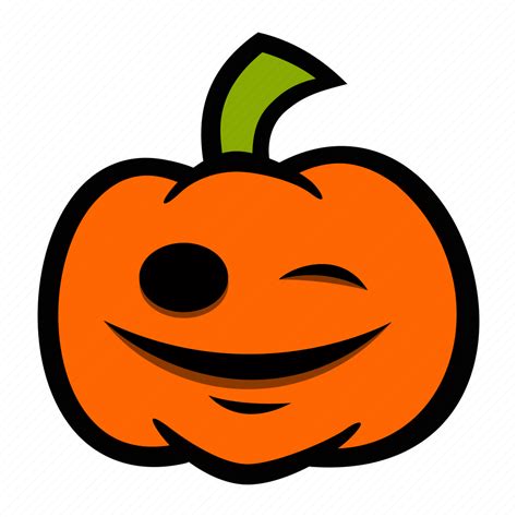 Emoji Halloween Pumpkin Smile Wink Icon Download On Iconfinder