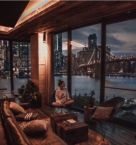 Pin By Katy Atarodi On A Window With View New York Loft Apartment View Modern Interior Design