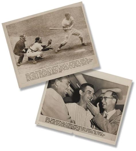 Two Photos From Don Larsens Perfect Game 1956