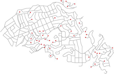 Osmnx Visualizes The Spatial Distribution Of Dead Ends In Piedmont