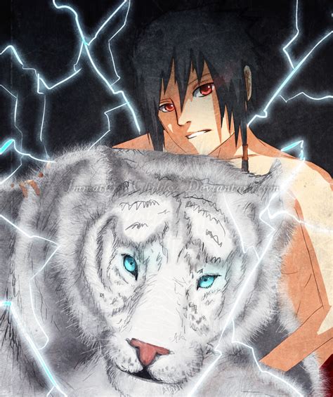 Sasuke With White Tiger By Immature Child02 On Deviantart