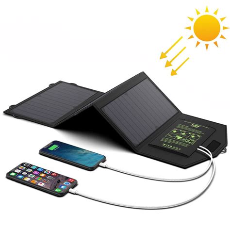 Dual Usb Solar Charger High Efficiency Fast Charging Smart Phones Tablets Power Bank Bluetooth