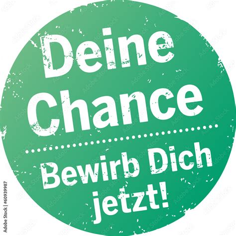 Button Deine Chance Bewirb Dich Jetzt Stock Vector Adobe Stock