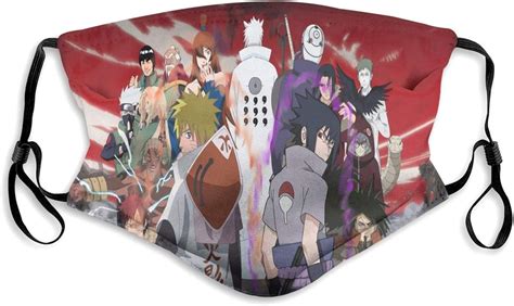 Naruto Mask Sasuke Face Masks Akatsuki Bandana Youth 3d Print Face