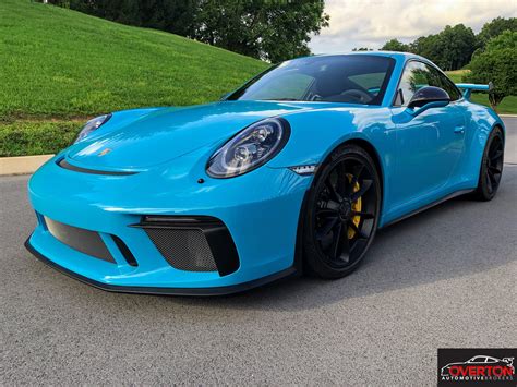 2018 Porsche 911 Gt3 In Miami Blue With 6 Speed Manual 6speedonline