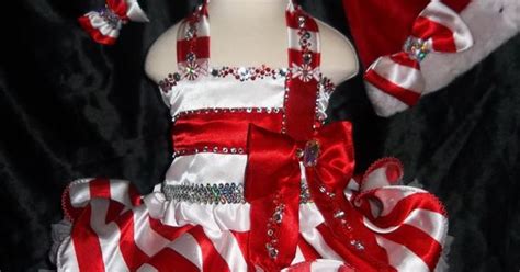 National Pageant Christmas Wear Glitz Candy Cane Stripe 183 Ooak