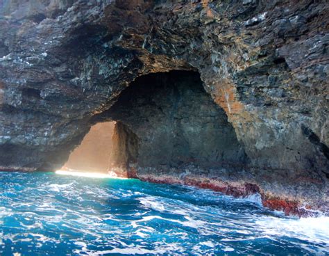 Exploring The Napali Coast Sea Caves In Kauai Hawaii One Of The