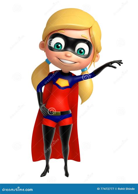 Supergirl With Funny Pose Stock Illustration Illustration Of Adventure
