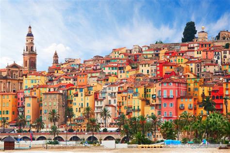 View On Old Part Of Menton Provence Alpes Cote D Azur France Stock