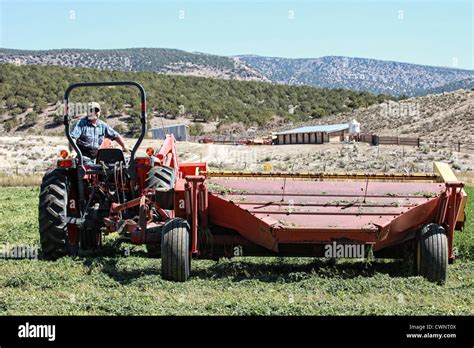 Fotografía De Una Granja En Utah Donde La Alfalfa Fardos De Heno De