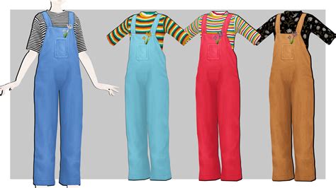Mmdxdl Sims 4 Hanhan Overalls By 8tuesday8 On Deviantart