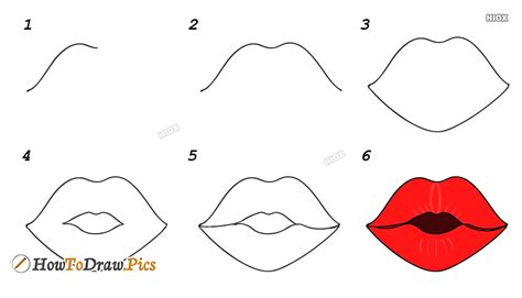 How To Draw Lips Step By Step With Pictures