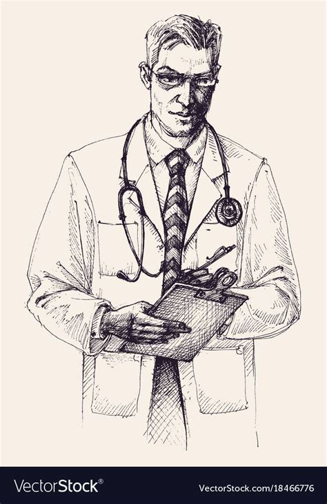 Doctor Portrait Drawing Download A Free Preview Or High Quality Adobe