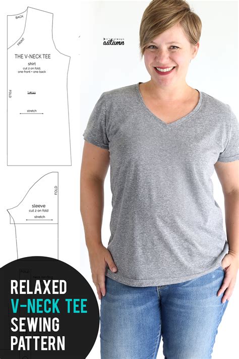 How To Make A V Neck T Shirt Sewing Pattern And Tutorial 2023