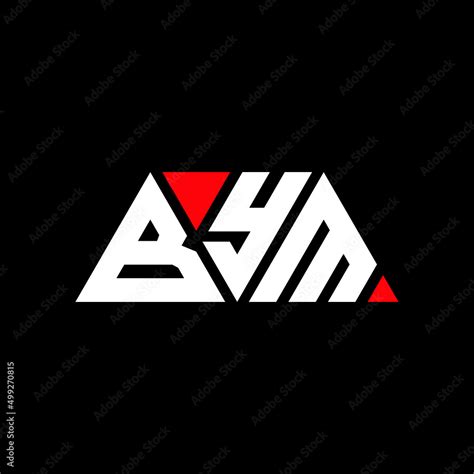 Bym Triangle Letter Logo Design With Triangle Shape Bym Triangle Logo