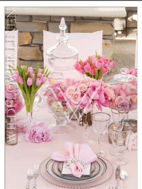 Pretty And Pink Pink Table Settings Pink Table Tea Party Garden