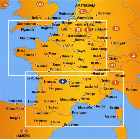 Gedetailleerde Kaart Van Frankrijk Belgie Vogels