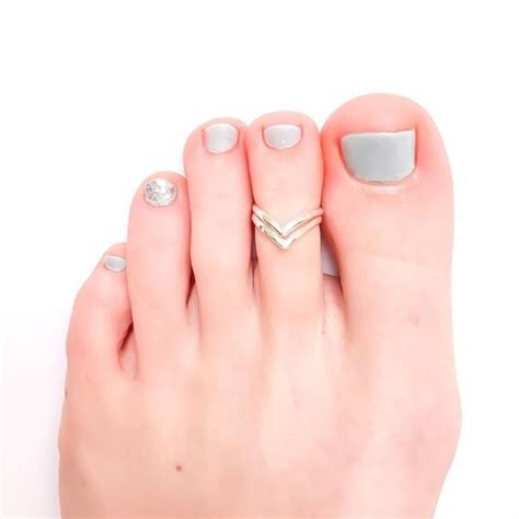 Silver Toe Ring Chevron Toe Ring Adjustable Toe Ring Etsy Silver