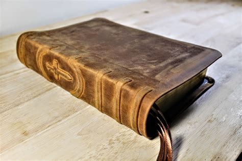 Leather Kjv Journaling Bible Handmade Rustic Leather