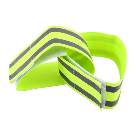 2pcs Double Reflective Wristband Elastic Wristbands Running Safety