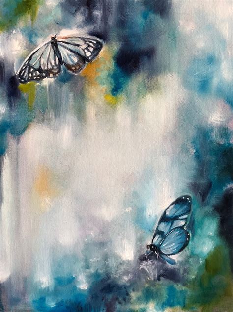Colorful Abstract Butterfly Oil Painting Sierra Briggs Art Art
