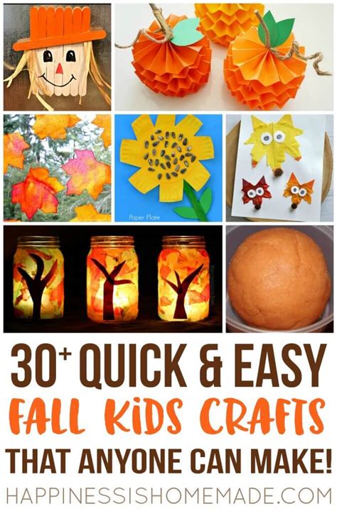 Easy Fall Kids Crafts That Anyone Can Make Happiness Is