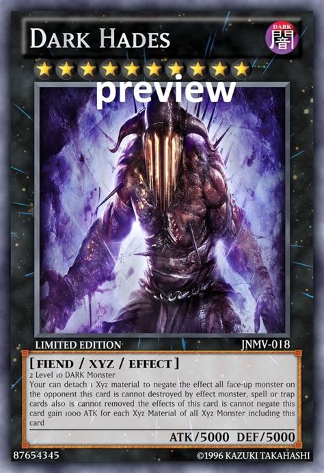 Dark Hades Orica Custom Card Obelisk Tormentor Winged Dragon Of Ra