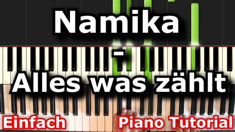 Namika Alles Was Zählt Piano Tutorial German Youtube