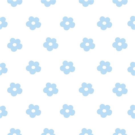 Download Pastel Blue Aesthetic Floral Pattern Wallpaper