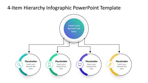 4 Item Hierarchy Infographic Powerpoint Template Slidemodel