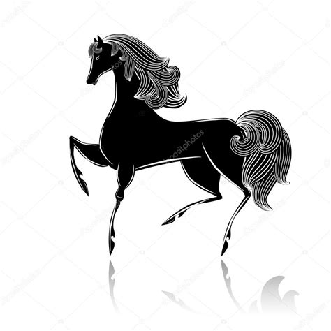 Stylized Black Beautiful Horse — Stock Vector © Oksana 14331757