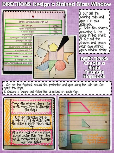 Interactive Notebook Activities Classifying Polygons 2d Shapes {4 G 2} Math Interactive