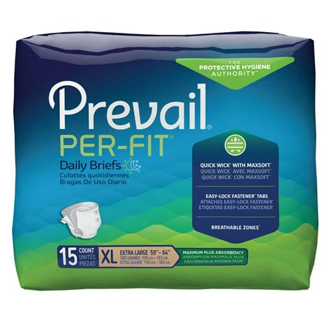 Prevail Per Fit Adult Incontinence Brief Xl Heavy Absorbency Mat Body