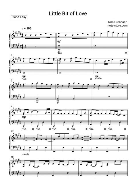 tom grennan little bit of love sheet music for piano download piano easy sku pea0041653 at