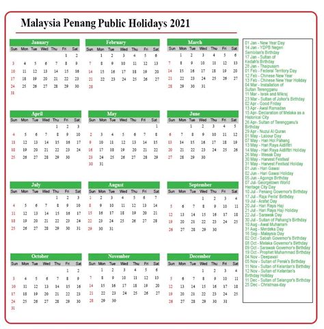 Malaysia Public Holiday 2023 Penang