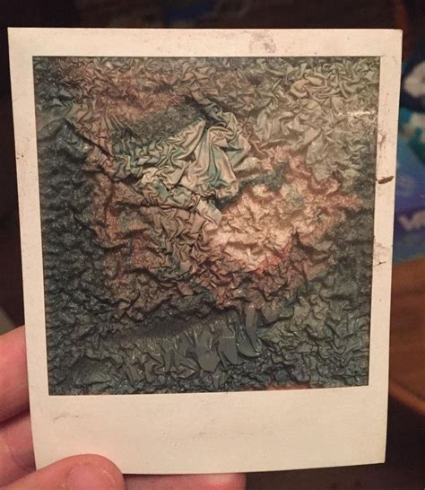 The Pattern On This Water Damaged Polaroid I Found In My Basement