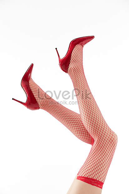 Female Wearing Red Stockings And Red High Heels Picture And Hd Photos Free Download On Lovepik
