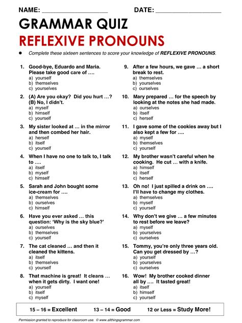 English Grammar Quiz For Class 2 Eric Flannerys English Worksheets