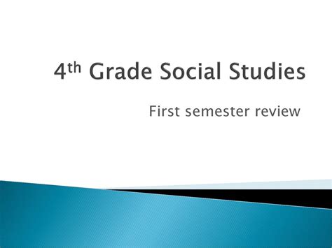 4th Grade Social Studies Ppt Download