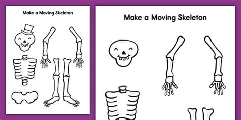 Moving Skeleton Split Pin Craft Teacher Made Twinkl