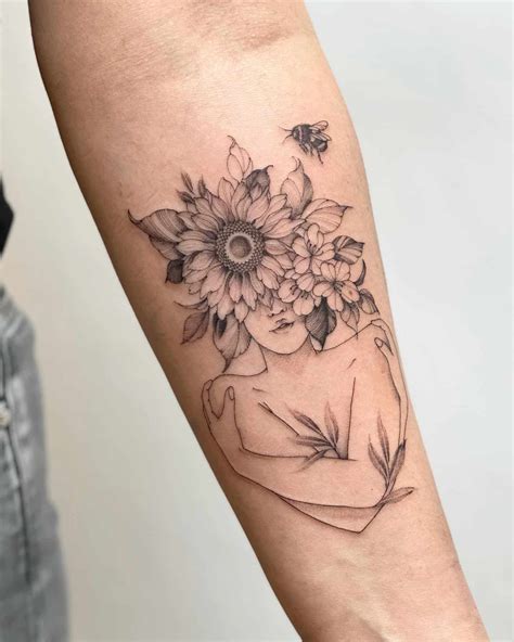 Discover more than 74 sunflower forearm tattoo best - thtantai2
