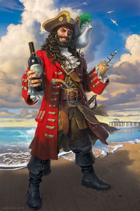 Pirate Captain By Mark Fredrickson Pirate Art Pirates Captain Morgan