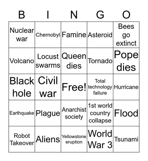 Every card you print out with bingo card creator is automatically scrambled. Apocalypse 2020 Bingo Card
