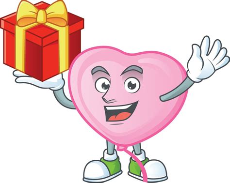 Pink Love Balloon Cartoon Character Style 19948695 Vector Art At Vecteezy
