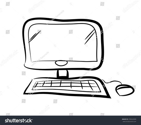 Computer Doodle Hand Drawn Vector Doodle Stock Vector Royalty Free
