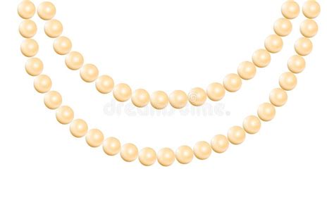 Pearl Necklace Isolated Illustration Vector Stock Vector Illustration