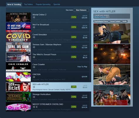New And Trending On Steam Holup