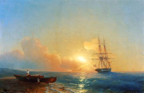 Ivan Aivazovsky P Cheurs Sur La C Te De La Mer Turner Peinture
