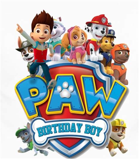 Paw Patrol Free Birthday Boy Svg